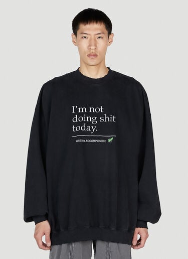 Slogan Sweatshirt VETEMENTS Slogan Sweatshirt Black vet0151003