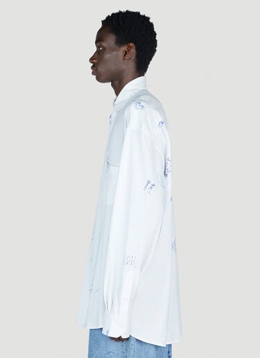 스크리블 저지 셔츠 Vetements 스크리블 저지 셔츠 화이트 vet0154005