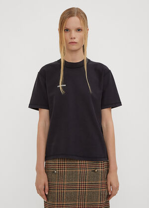 Vetements Fitted Inside Out T-Shirt Black vet0234013