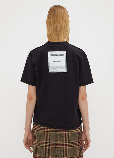 Fitted Inside Out T-Shirt Vetements Fitted Inside Out T-Shirt Black vet0234013