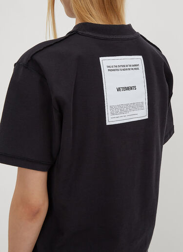 Fitted Inside Out T-Shirt Vetements Fitted Inside Out T-Shirt Black vet0234013