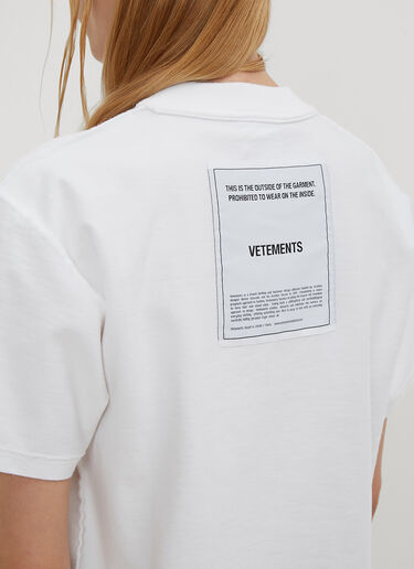 Fitted Inside Out T-Shirt Vetements Fitted Inside Out T-Shirt White vet0234014