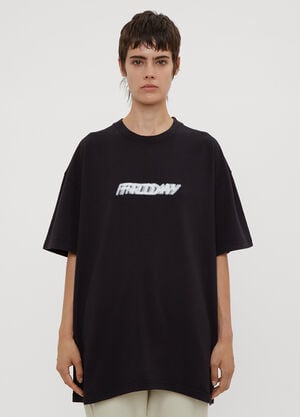 Vetements Blurred Friday Weekday T-Shirt Black vet0234018