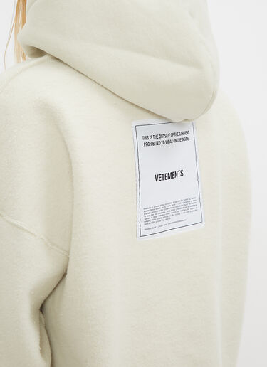 Hooded Fitted Inside Out Sweater Vetements Hooded Fitted Inside Out Sweater White vet0234026