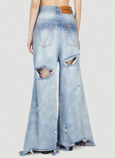 Destroyed Baggy Jeans VETEMENTS Destroyed Baggy Jeans Light Blue vet0251002