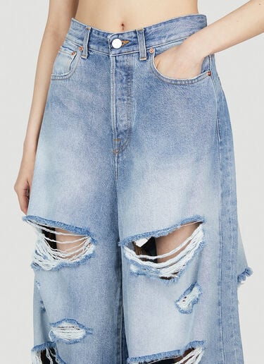 Destroyed Baggy Jeans VETEMENTS Destroyed Baggy Jeans Light Blue vet0251002