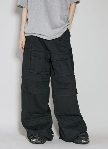 Wide Leg Cargo Pants VETEMENTS Wide Leg Cargo Pants Black vet0254004