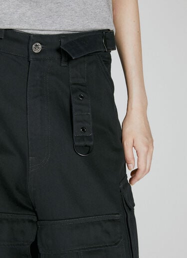 Wide Leg Cargo Pants VETEMENTS Wide Leg Cargo Pants Black vet0254004