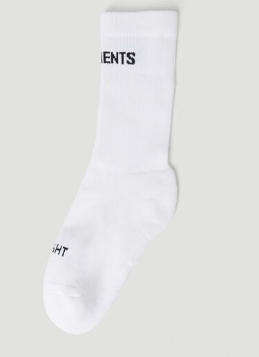 徽标袜子 VETEMENTS 徽标袜子 白色 vet0254008