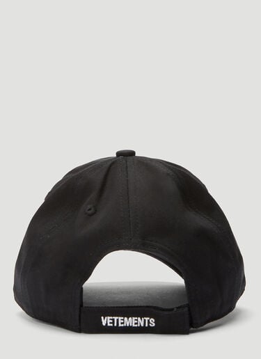 Logo Limited Edition Baseball Cap Vetements Logo Limited Edition Baseball Cap Black vet0343002
