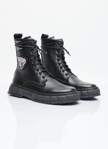 x Carne Bollente 1992 Appleskin Boots Virón x Carne Bollente 1992 Appleskin Boots Black vir0354006