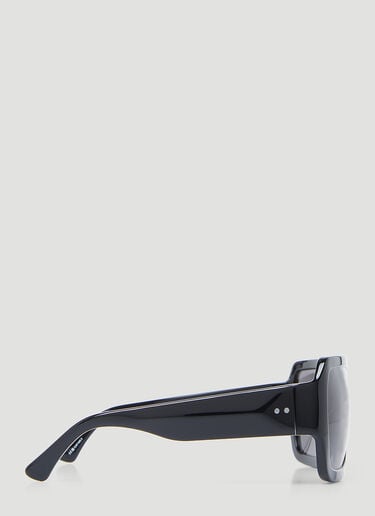 Dries Van Noten 오버사이즈 스퀘어 선글라스 블랙 vns0353005