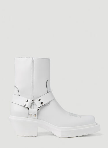 Cowboy Harness Ankle Boots VTMNTS Cowboy Harness Ankle Boots White vtm0351011