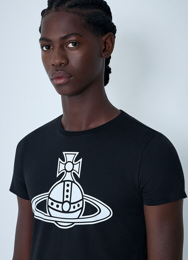 Logo Motif T-Shirt Vivienne Westwood Logo Motif T-Shirt Black vvw0162002