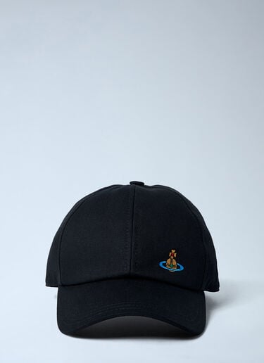 Logo Motif Baseball Cap Vivienne Westwood Logo Motif Baseball Cap Black vvw0162008