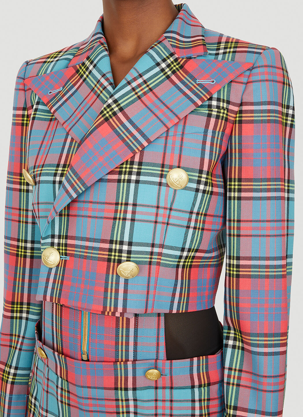 ジャケット Vivienne Westwood Tartan Cropped Blazer Vivienne Westwood Tartan Wool Cropped Blazer | italist