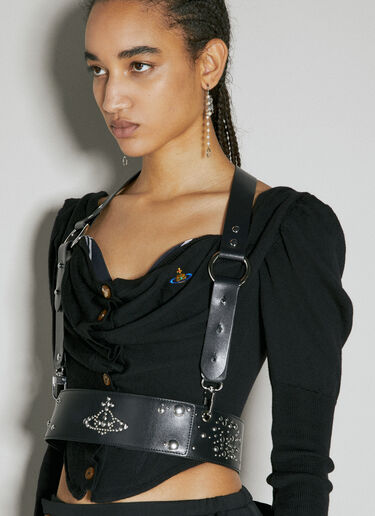 Vivienne Westwood 스터드 장식 하네스 블랙 vvw0254030