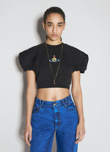 Vivienne Westwood 사프란 롱 펜던트 목걸이  블랙 vvw0254047
