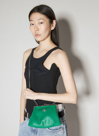 Vivienne Westwood 그래니 프레임 핸드백 그린 vvw0255018