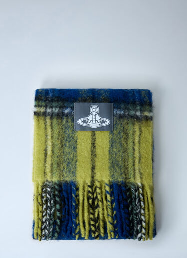 Fringed Wool-Blend Scarf Vivienne Westwood Fringed Wool-Blend Scarf Yellow vvw0362006