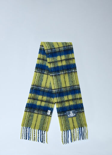Fringed Wool-Blend Scarf Vivienne Westwood Fringed Wool-Blend Scarf Yellow vvw0362006