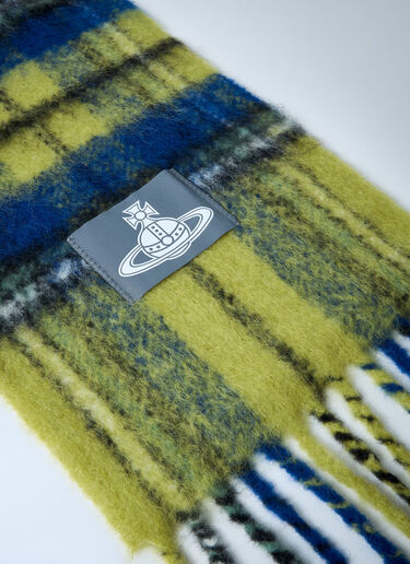 Fringed Wool-Blend Scarf Vivienne Westwood Fringed Wool-Blend Scarf Yellow vvw0362006