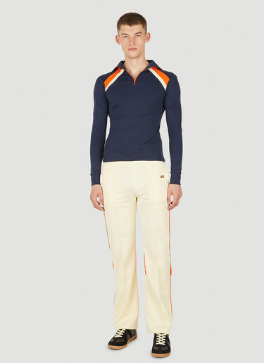 Jazz Half Zip Top Wales Bonner Jazz Half Zip Top Blue wbn0150009