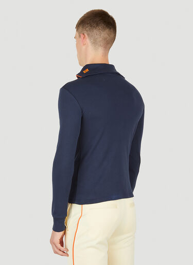 Jazz Half Zip Top Wales Bonner Jazz Half Zip Top Blue wbn0150009