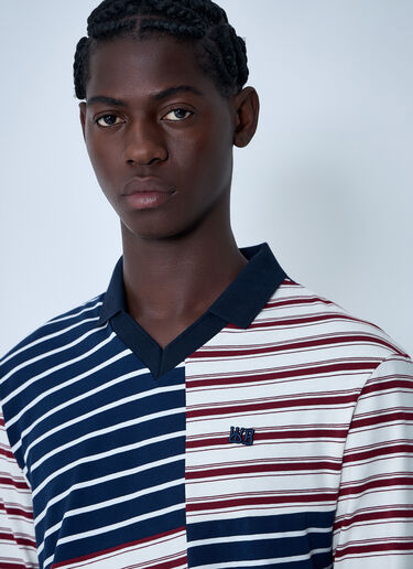Wales Bonner Logo Motif Polo Shirt Ivory wbn0162004