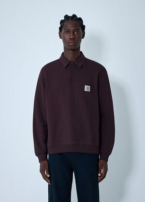 Carhartt WIP Logo Motif Polo Sweatshirt Brown wip0162015