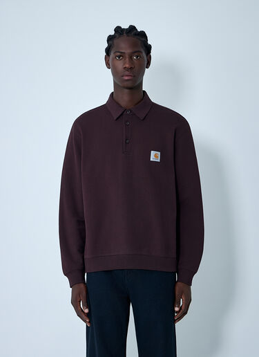 Logo Motif Polo Sweatshirt Carhartt WIP Logo Motif Polo Sweatshirt Brown wip0162015