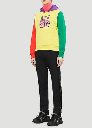 Walter Van Beirendonck W-Peace Hooded Sweatshirt Yellow wlt0140015
