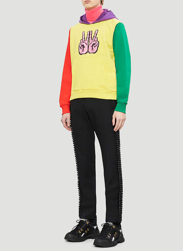 W-Peace Hooded Sweatshirt Walter Van Beirendonck W-Peace Hooded Sweatshirt Yellow wlt0140015