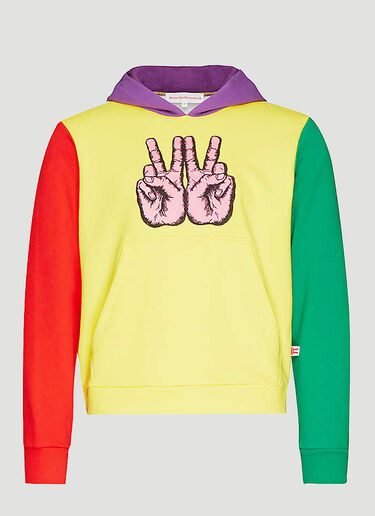 Walter Van Beirendonck W-Peace Hooded Sweatshirt Yellow wlt0140015