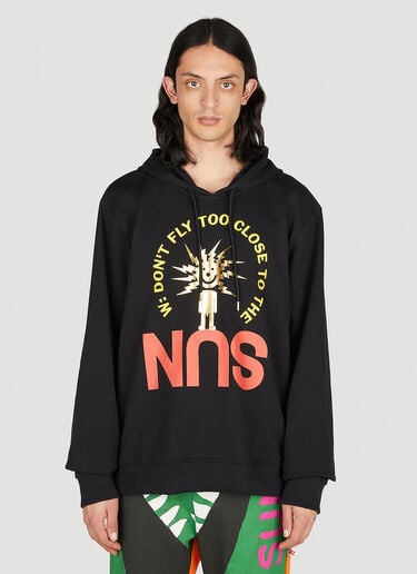 Walter Van Beirendonck 선 후드 스웨트셔츠 블랙 wlt0152012