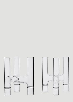 Fferrone Design Set of Two Trio Candelabras Transparent wps0644568