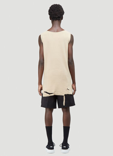 Youths In Balaclava Distressed Vest Top Beige yib0142010