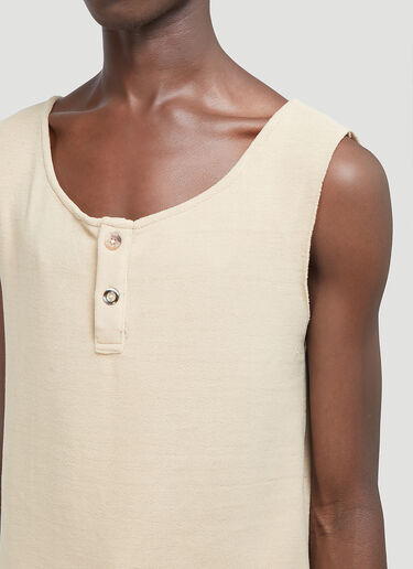 Youths In Balaclava Distressed Vest Top Beige yib0142010