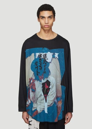 Yohji Yamamoto Yohji Graphic Long Sleeve Black yoy0136006
