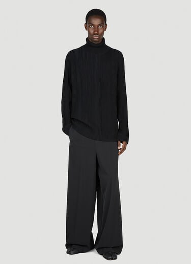 골지 스웨터 Yohji Yamamoto 골지 스웨터 블랙 yoy0152012