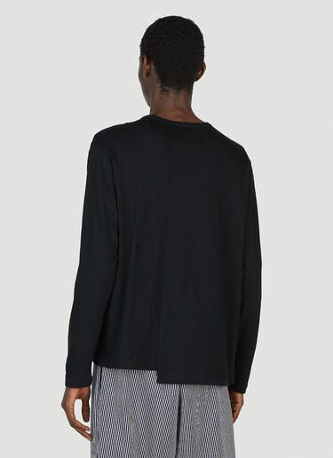 不对称长袖上衣 Yohji Yamamoto 不对称长袖上衣 黑色 yoy0152013