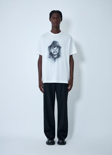 Yohji Yamamoto Logo Motif T-Shirt White yoy0162008