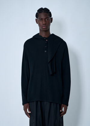 Yohji Yamamoto Hooded Sweater Black yoy0162009