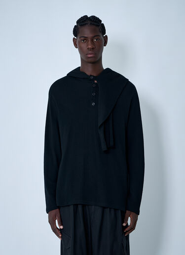 Yohji Yamamoto Hooded Sweater Black yoy0162009