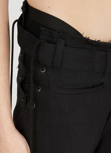 사이드 스트링 팬츠 Yohji Yamamoto 사이드 스트링 팬츠 블랙 yoy0250002