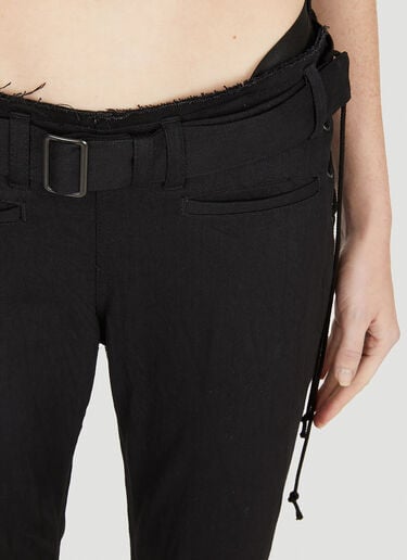 사이드 스트링 팬츠 Yohji Yamamoto 사이드 스트링 팬츠 블랙 yoy0250002