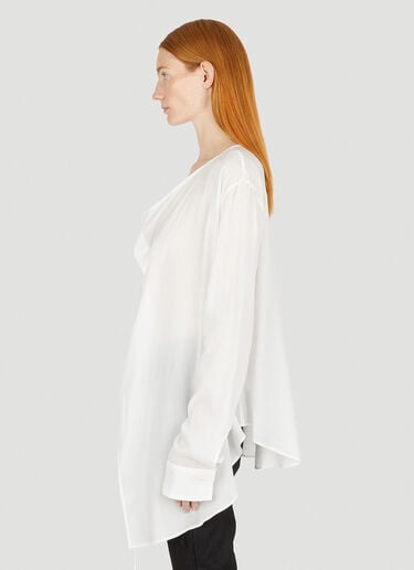 正面开衩衬衫 Yohji Yamamoto 正面开衩衬衫 白 yoy0250008