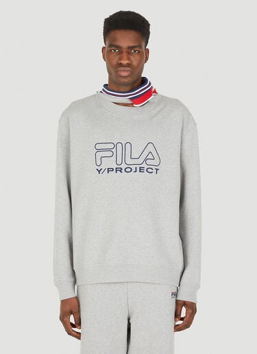 Triple Collar Sweatshirt Y/Project x FILA Triple Collar Sweatshirt Grey ypf0348009