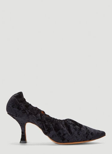 Ruched Velvet Heeled Pumps Y/Project Ruched Velvet Heeled Pumps Black ypr0242010