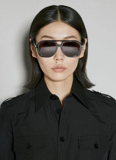 SL 602 림 실드 선글라스 Saint Laurent SL 602 림 실드 선글라스 블랙 yss0253004
